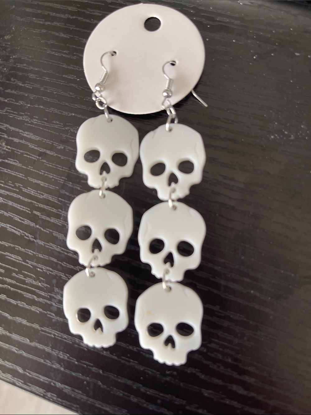 White Skull Drop Earrings - Women Jewelry acrylics